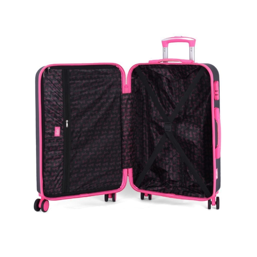 Mala De Viagem Média Abs 360° Barbie Luxcel - Preto