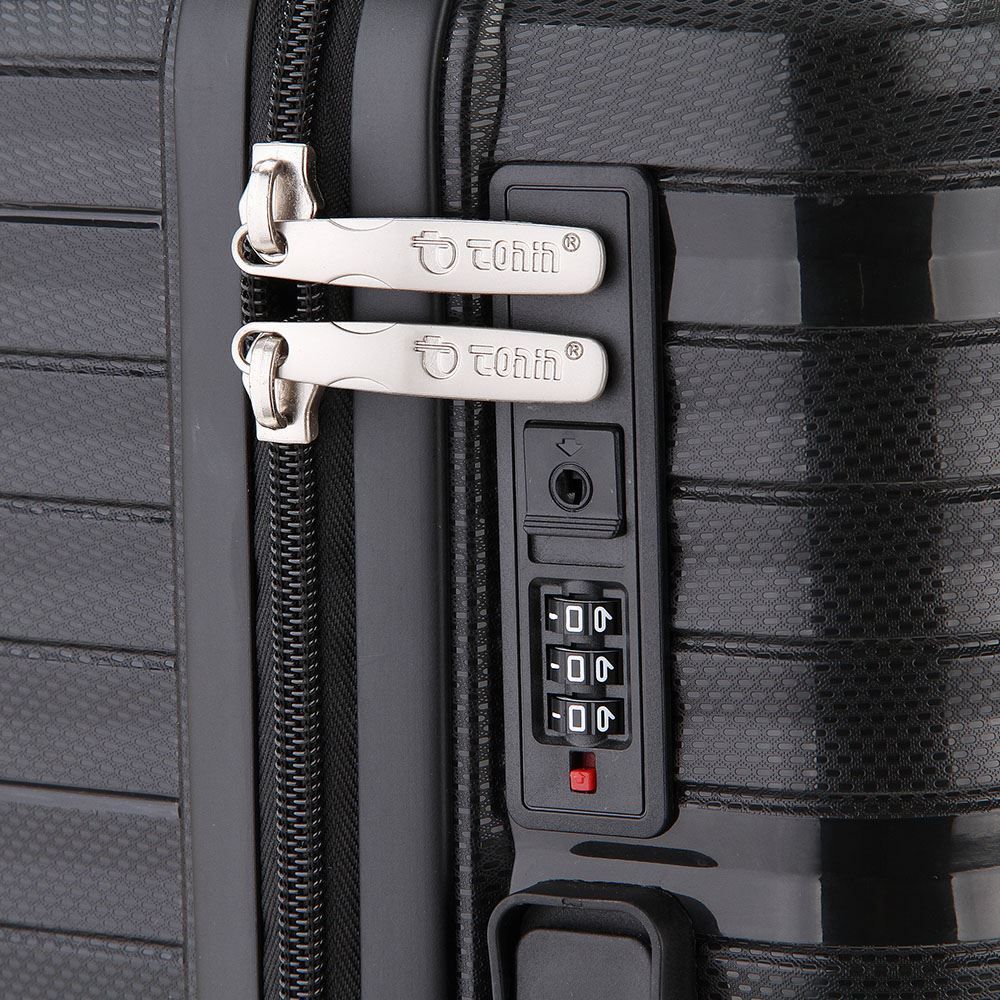 Mala de Viagem Média Giro 360° Plattinum 23Kg Tonin - Preto