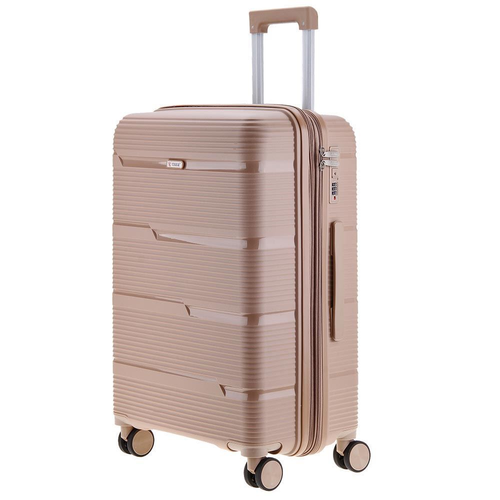 Mala de Viagem Média Giro 360° Plattinum 23Kg Tonin - Nude