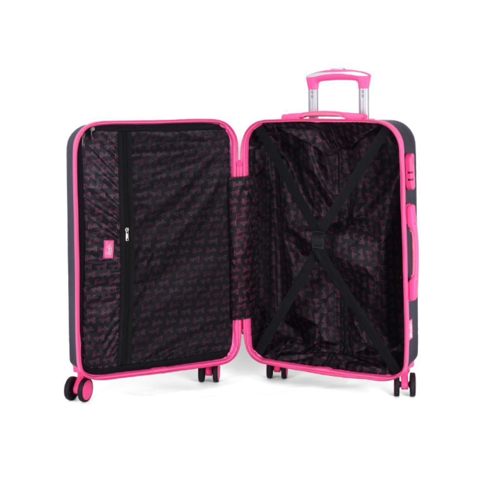 Mala Para Viagem De Bordo Abs 360° Barbie Luxcel - Preto