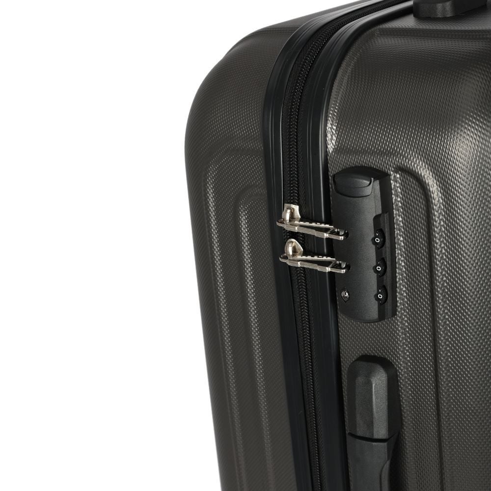 Mala Para Viagem De Bordo Abs 360° Geneva Luxcel - Grafite