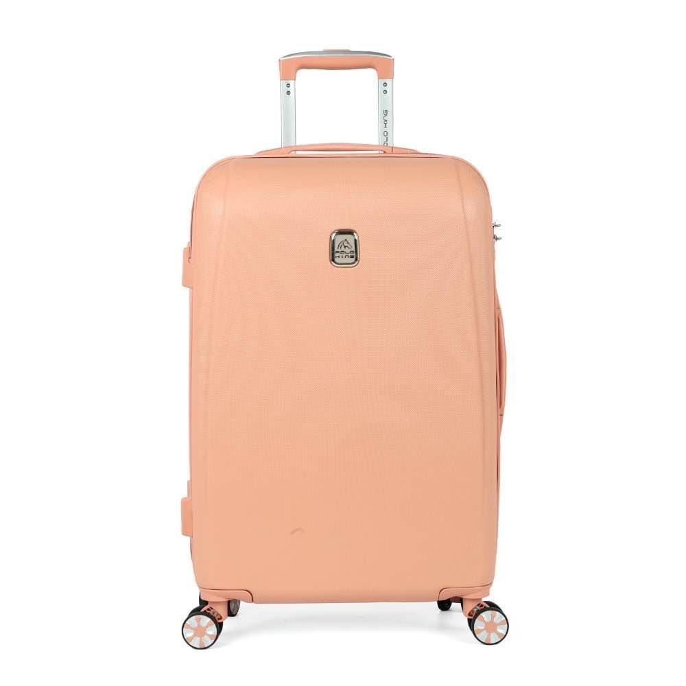 Mala Para Viagem De Bordo Abs 360° Geneva Polo King - Rose