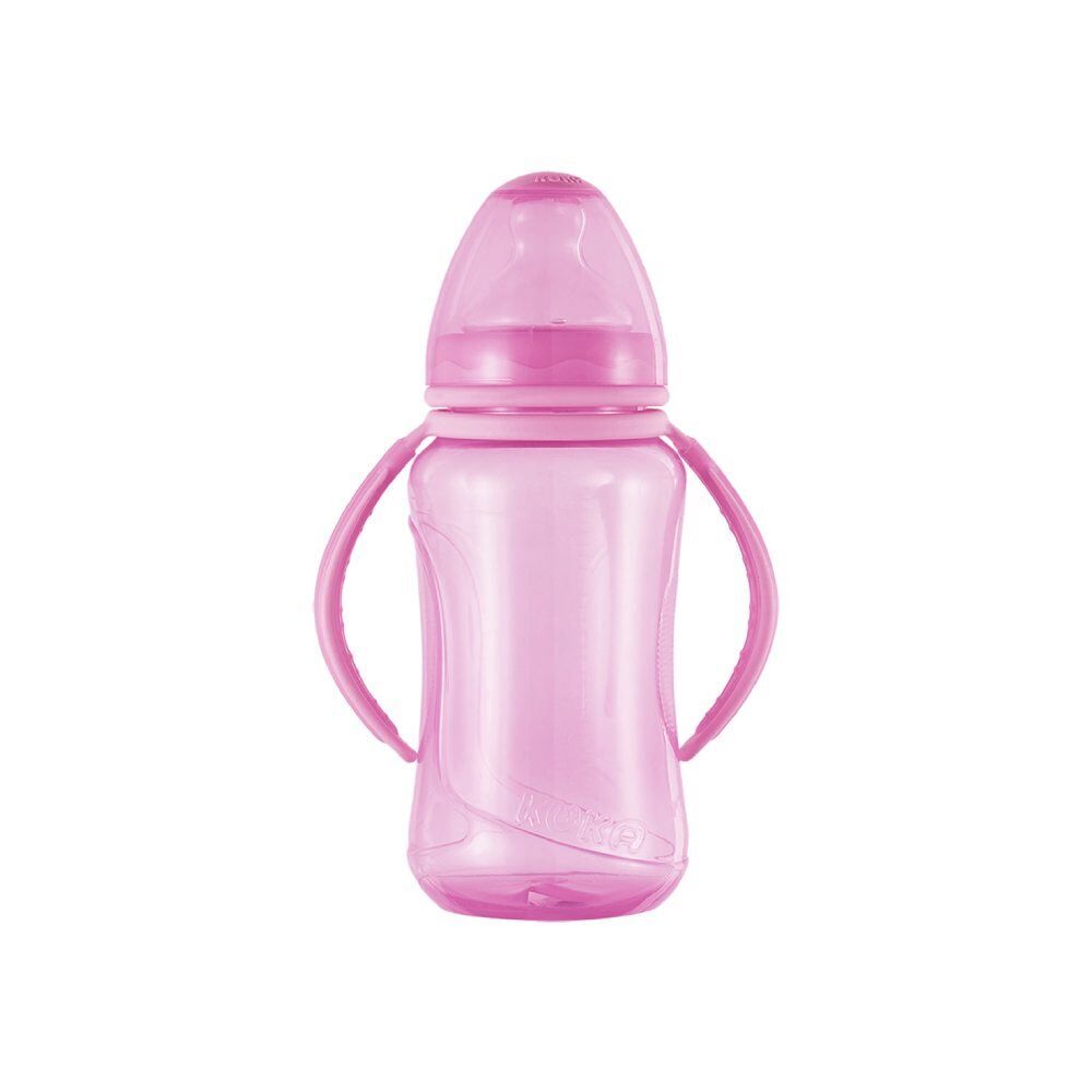Mamadeira Aquarela Bico Grande 330Ml Kuka - Rosa