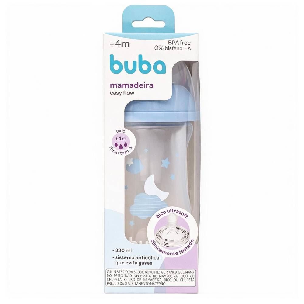 Mamadeira Easy Flow Buba 330Ml - Nuvem Azul