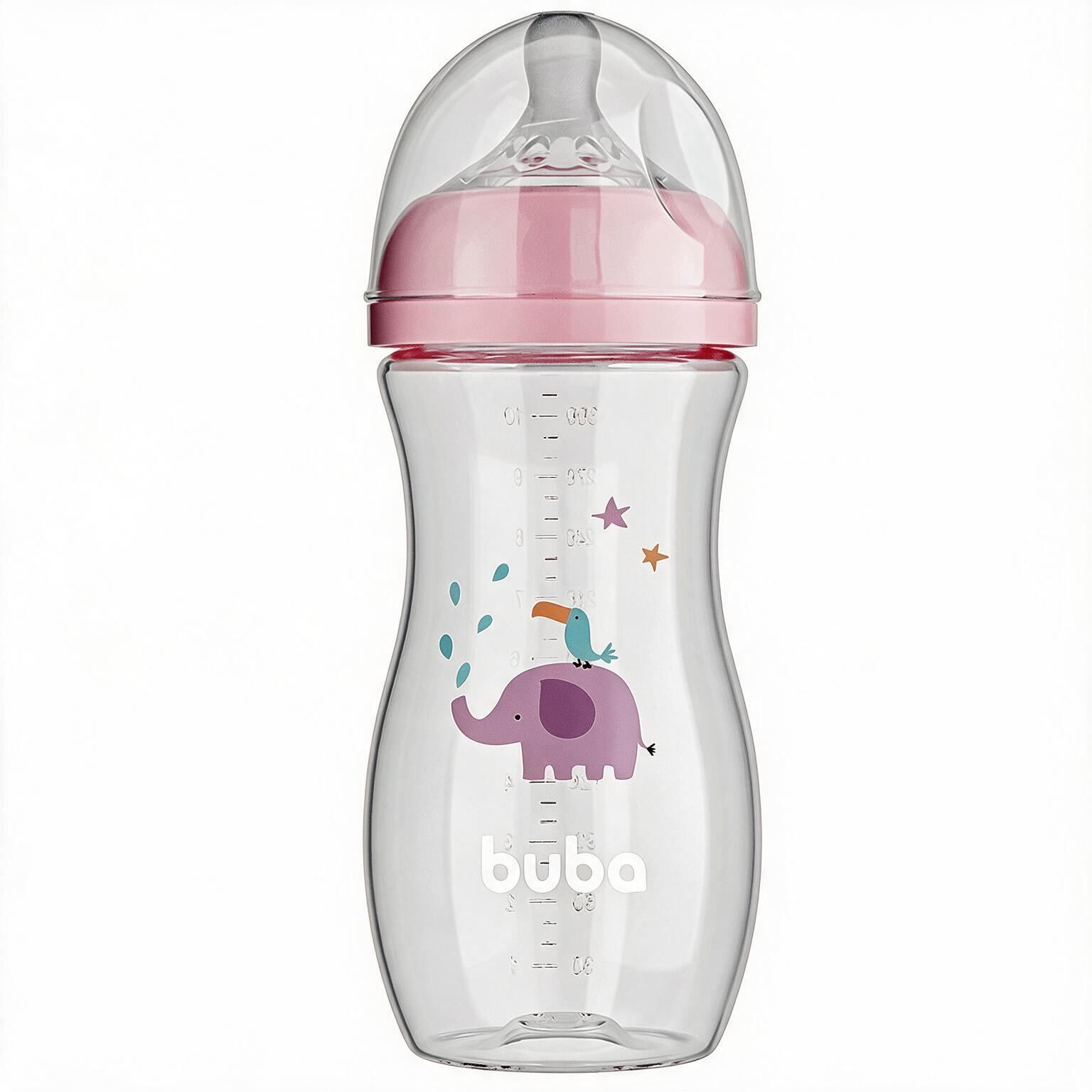 Mamadeira Easy Flow Nuvem Buba 330Ml - Elefante Rosa