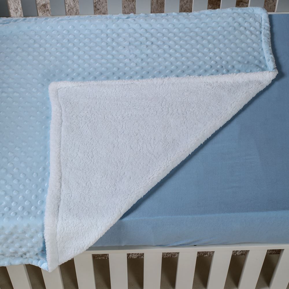 Manta Cobertor Para Bebê Popcorn Camesa 1 Pç - Azul