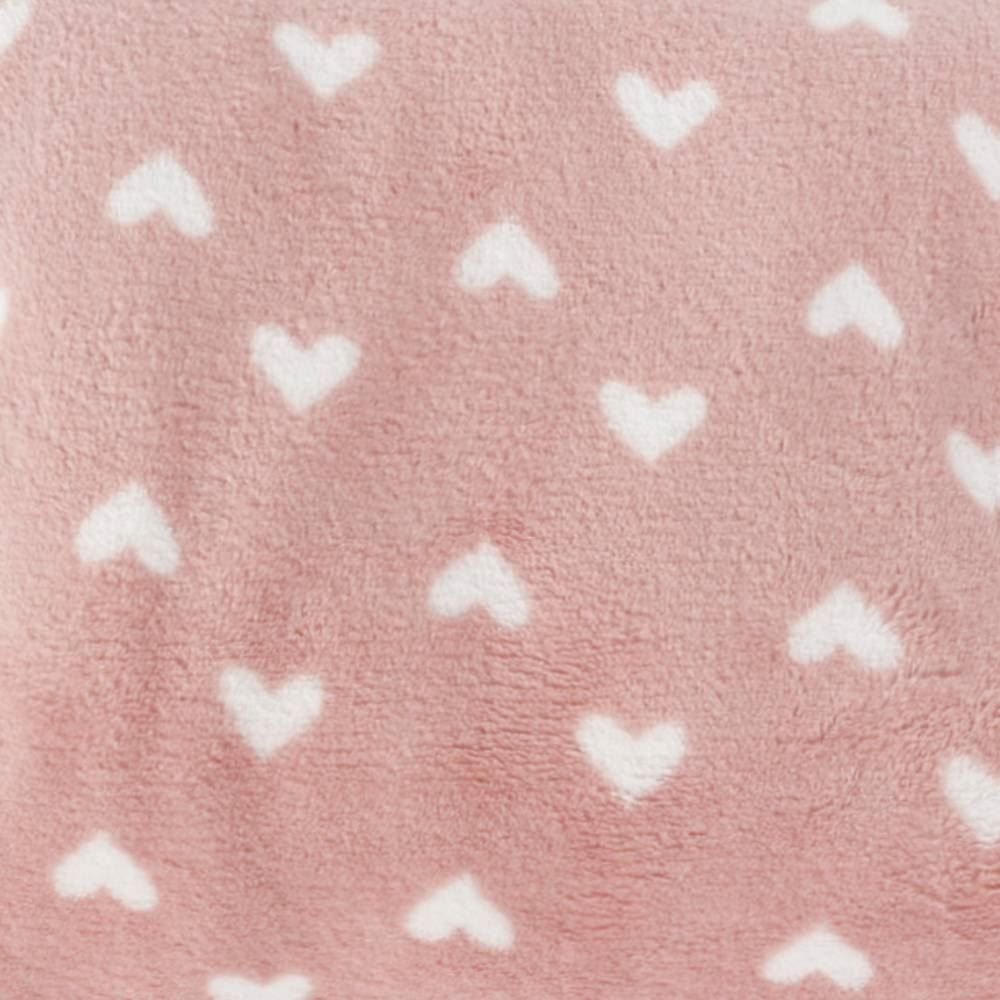 Manta de Bebê Microfibra 90X110 cm Havan Baby 1 Peça - Coração Rose