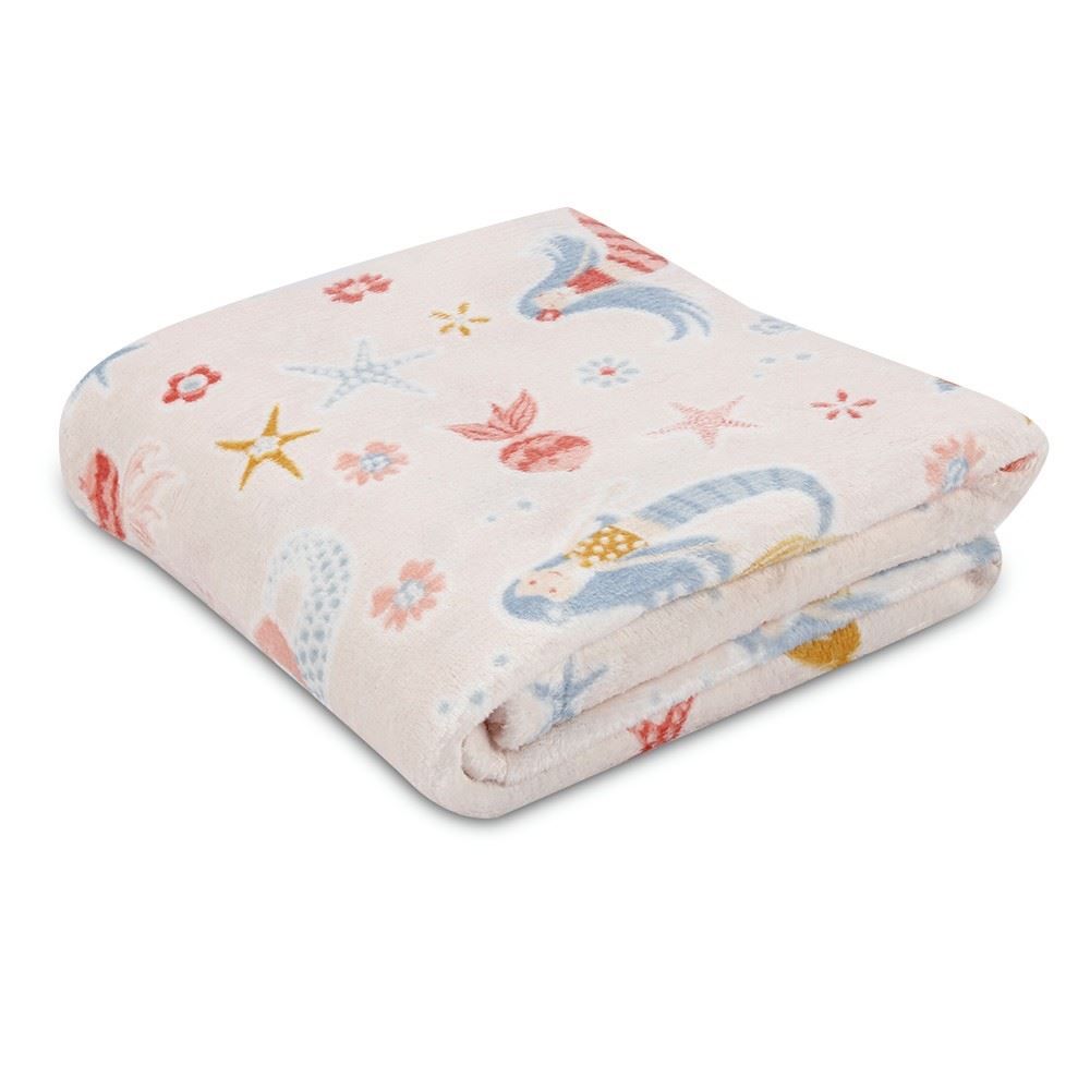 Manta Infantil 100% Poliéster Encantos Havan Kids - Sereia Pêssego