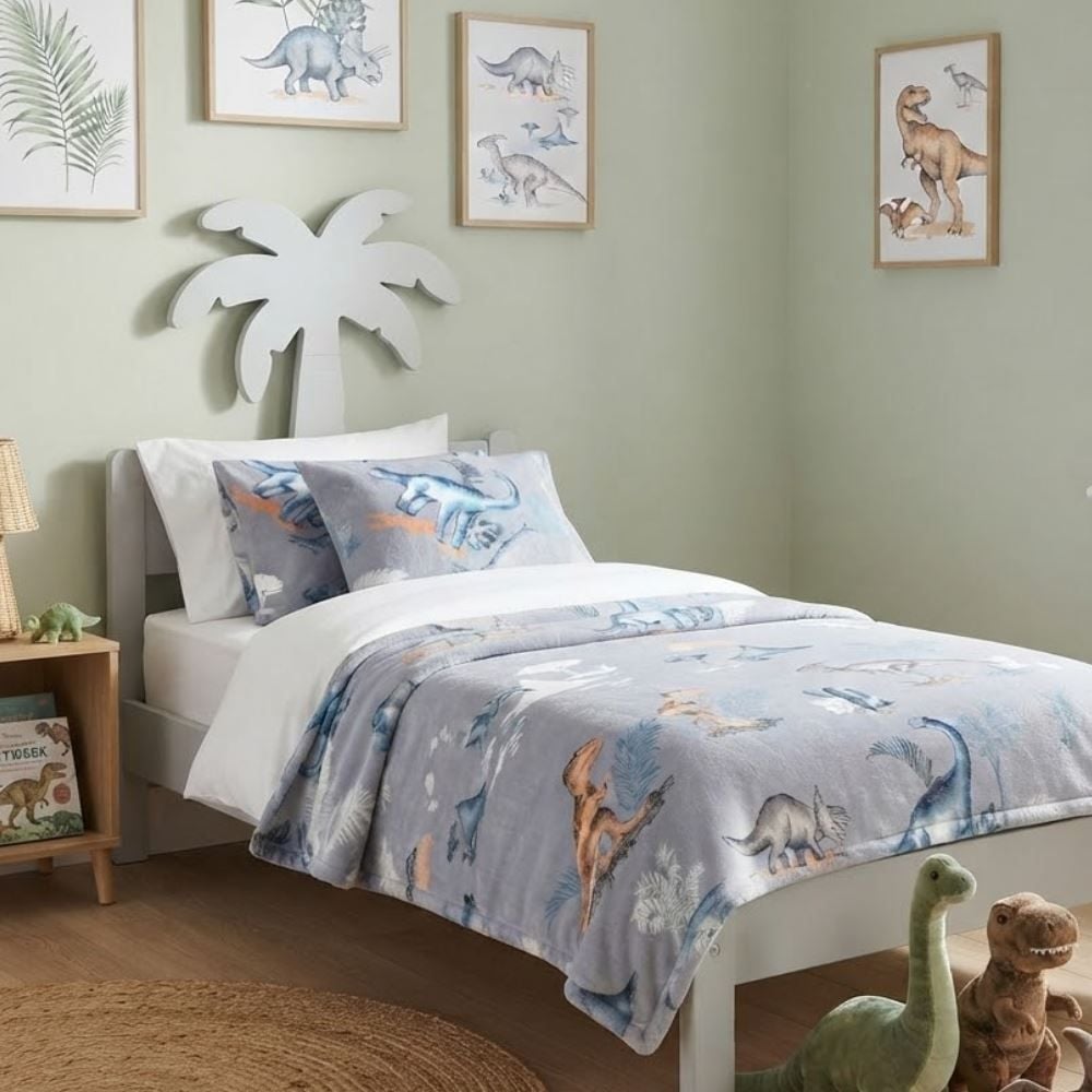 Manta Infantil Encantos Havan Kids - Jurassic Azul