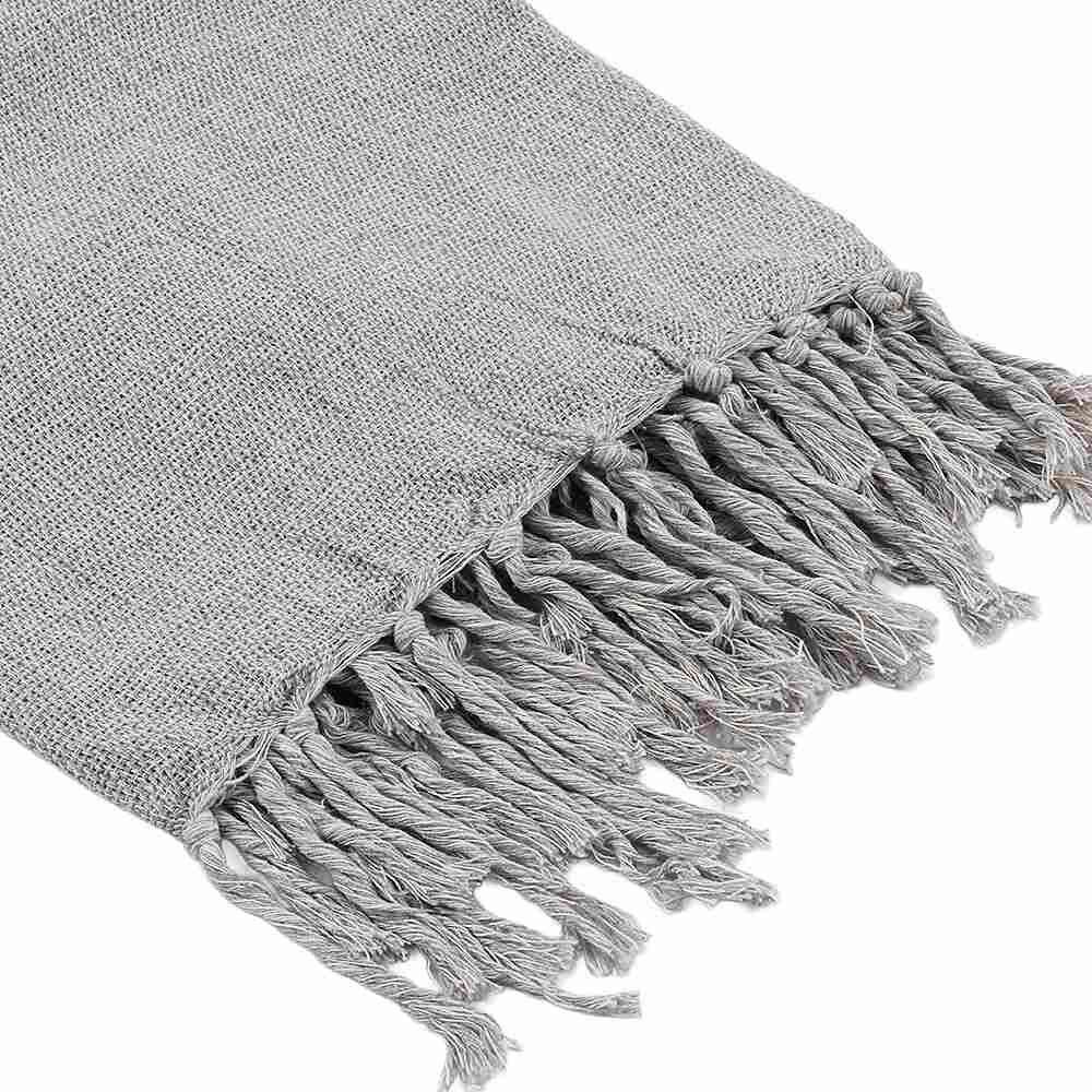 Manta para Sofá Decorativa 1,40X1,90M Mônaco Havan Casa - Prata Mescla
