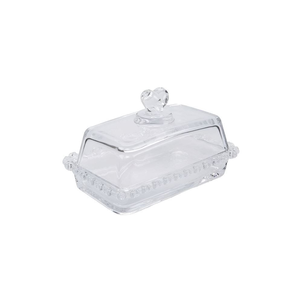 Manteigueira Com Tampa Coração Lyor 17 Cm - Cristal