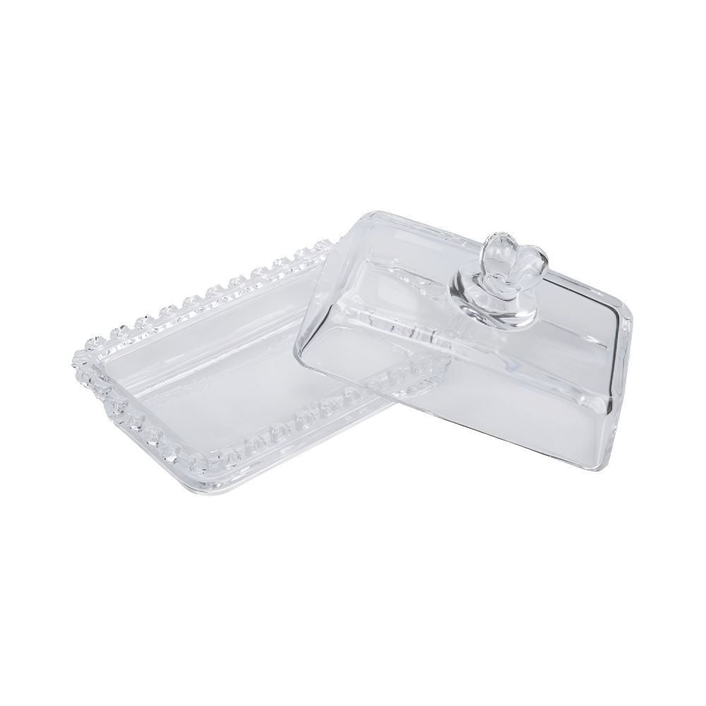 Manteigueira Com Tampa Coração Lyor 17 Cm - Cristal