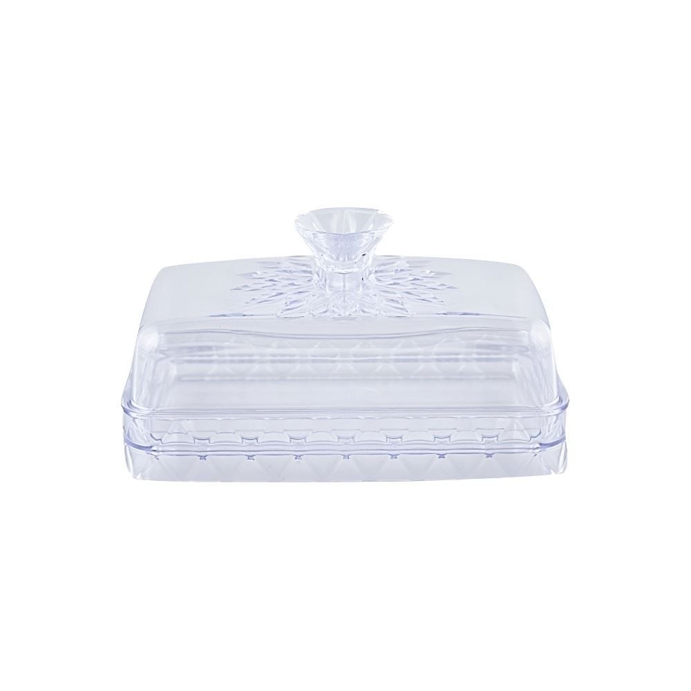 Manteigueira Com Tampa Plasútil Glamour 14Cm - Transparente