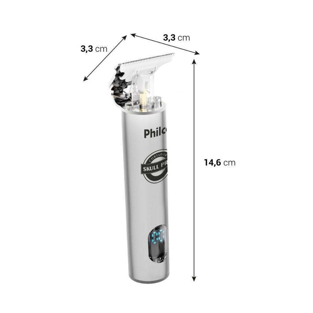 Máquina de Cortar Cabelo Philco Sem Fio com Display Led Pcre1 Bivolt