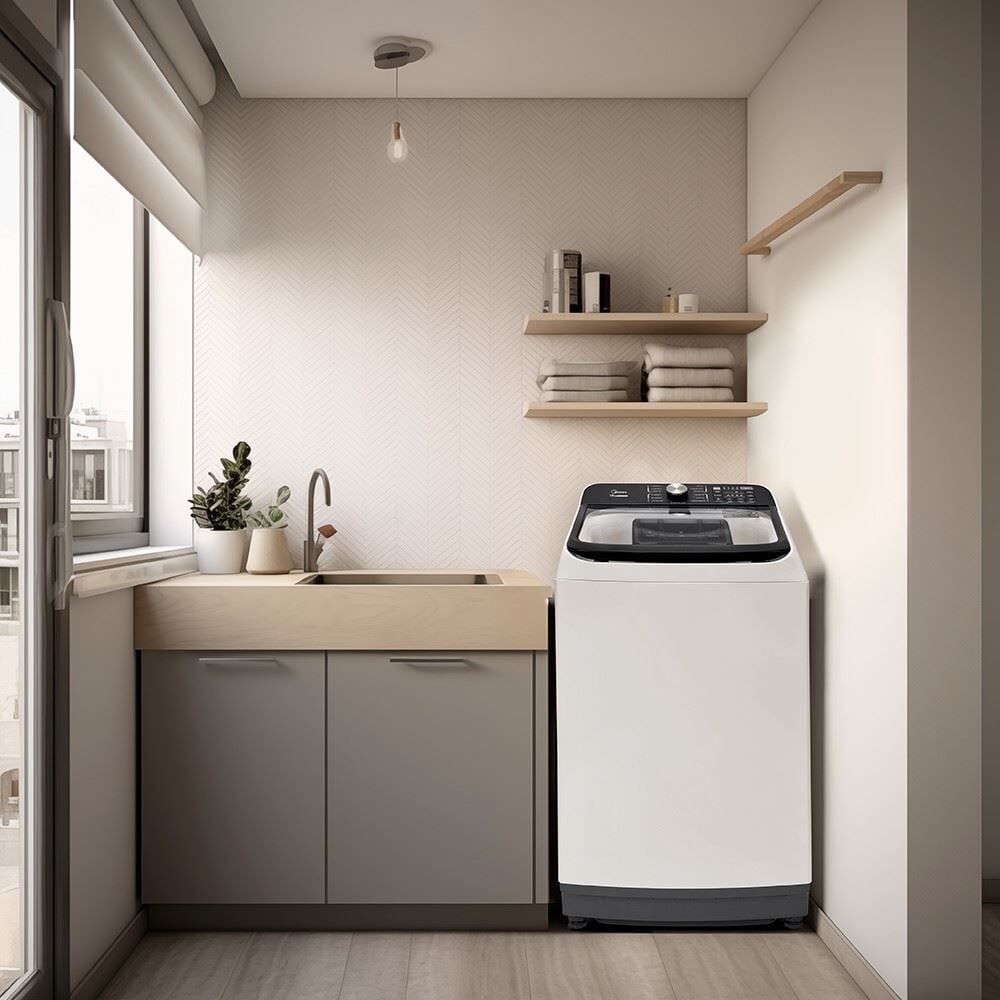 Máquina De Lavar Midea 13kg Branca Wave Agitator