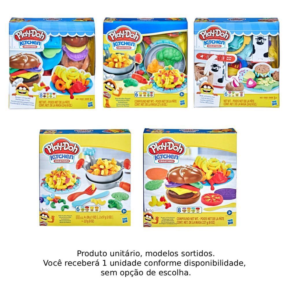 Kit de Massinha Play-Doh Lanches Divertidos Hasbro - Sortido