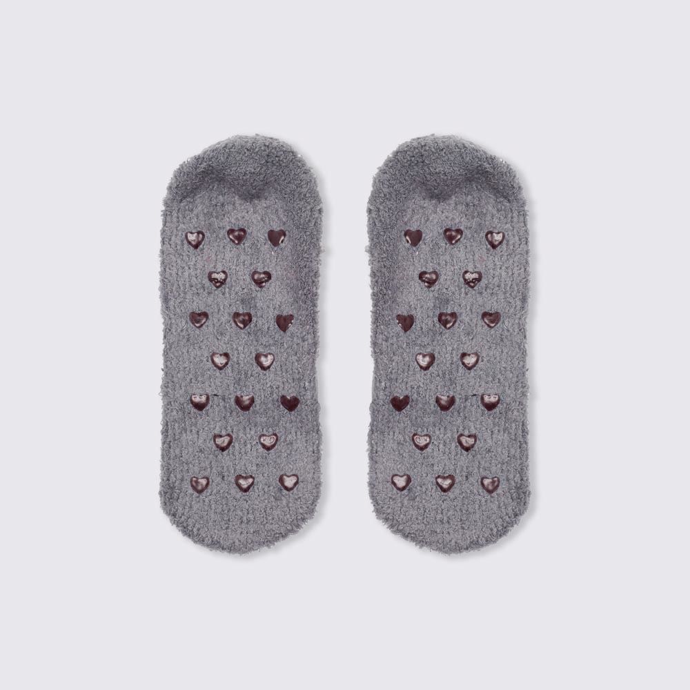 Meia Sapatilha Feminina Fleece Bulldog Camila Moretti - CINZA CLARO 34/39