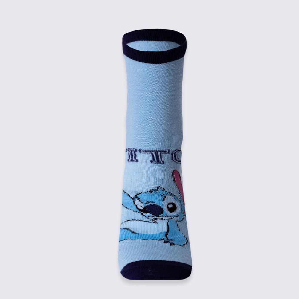 Meia Cano Longo Stitch Disney - AZUL 39/43