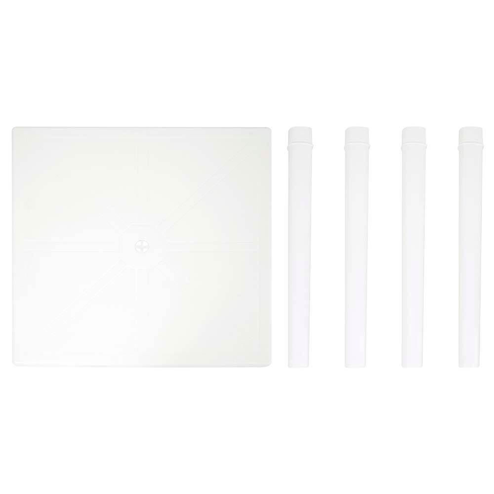 Mesa Plástica Quadrada Desmontável Mor - Branco
