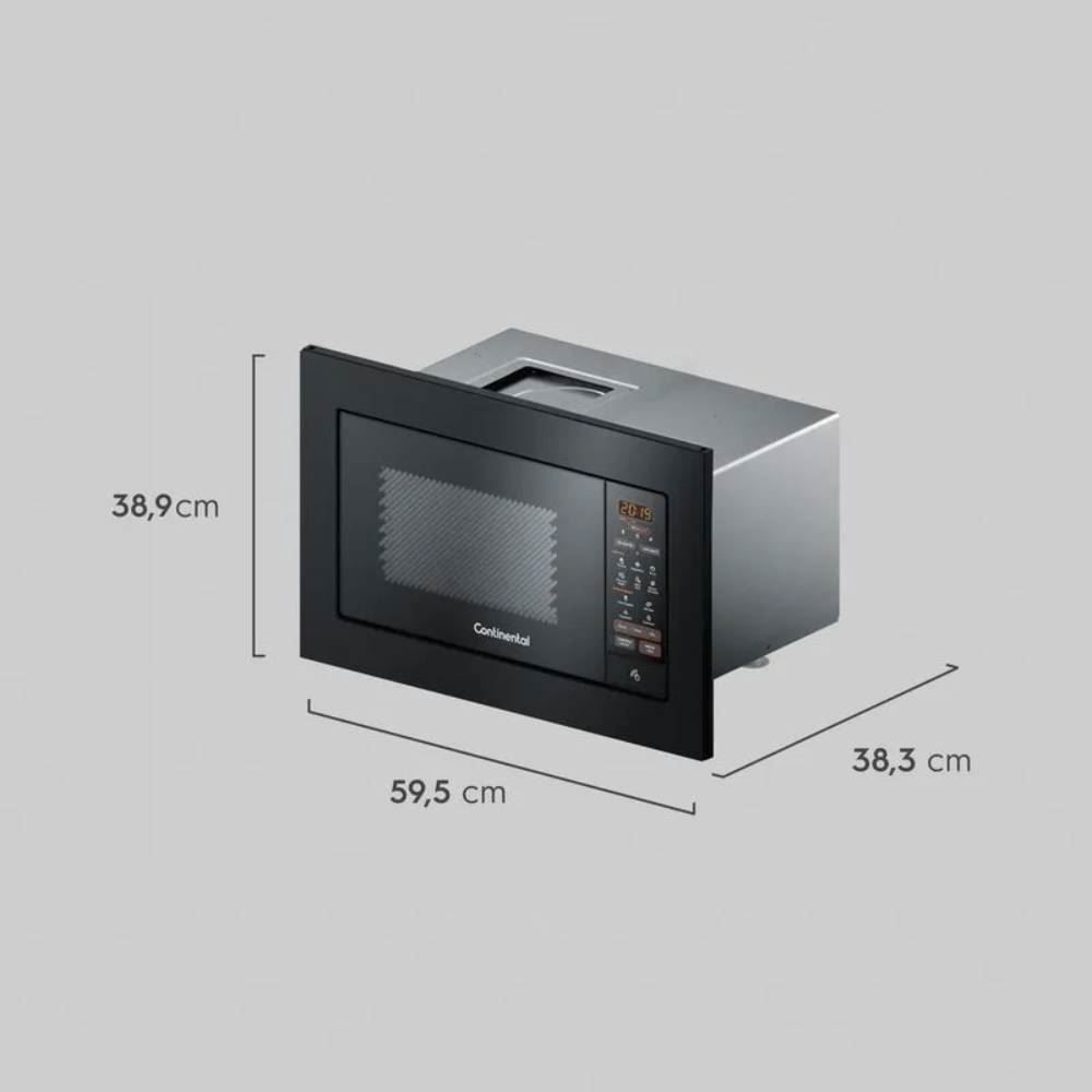 Micro-ondas de Embutir Continental 27 Litros Função Tira Odor