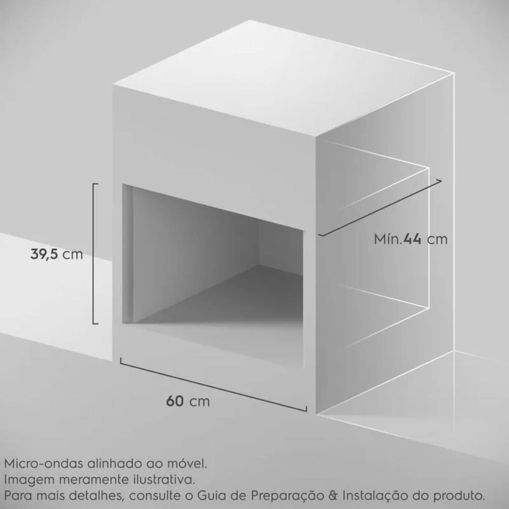Micro-ondas de Embutir Continental 27 Litros Função Tira Odor