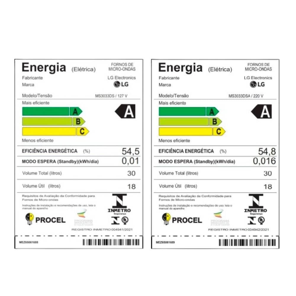 Micro-ondas LG 30 Litros de Bancada NeoChef Limpa Fácil MS3033DS
