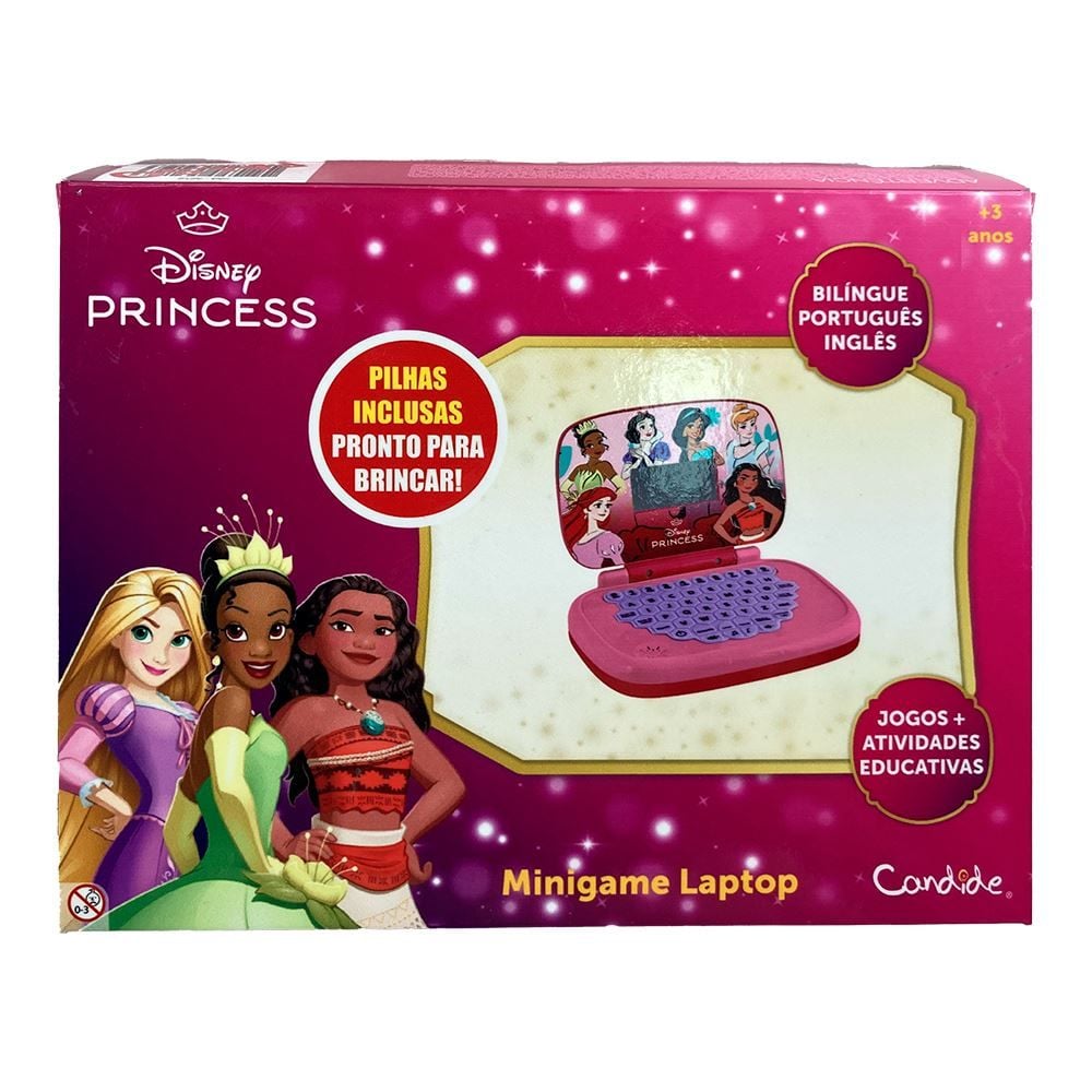 Miini Laptop Princesas Candide Com Tela Incorporada