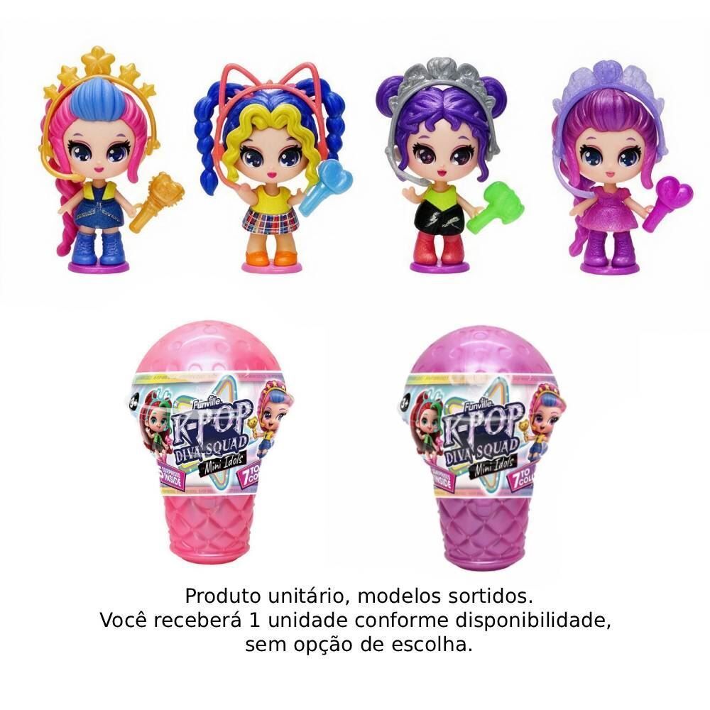 Mini Boneca K-Pop Diva Squad Funville - Sortido