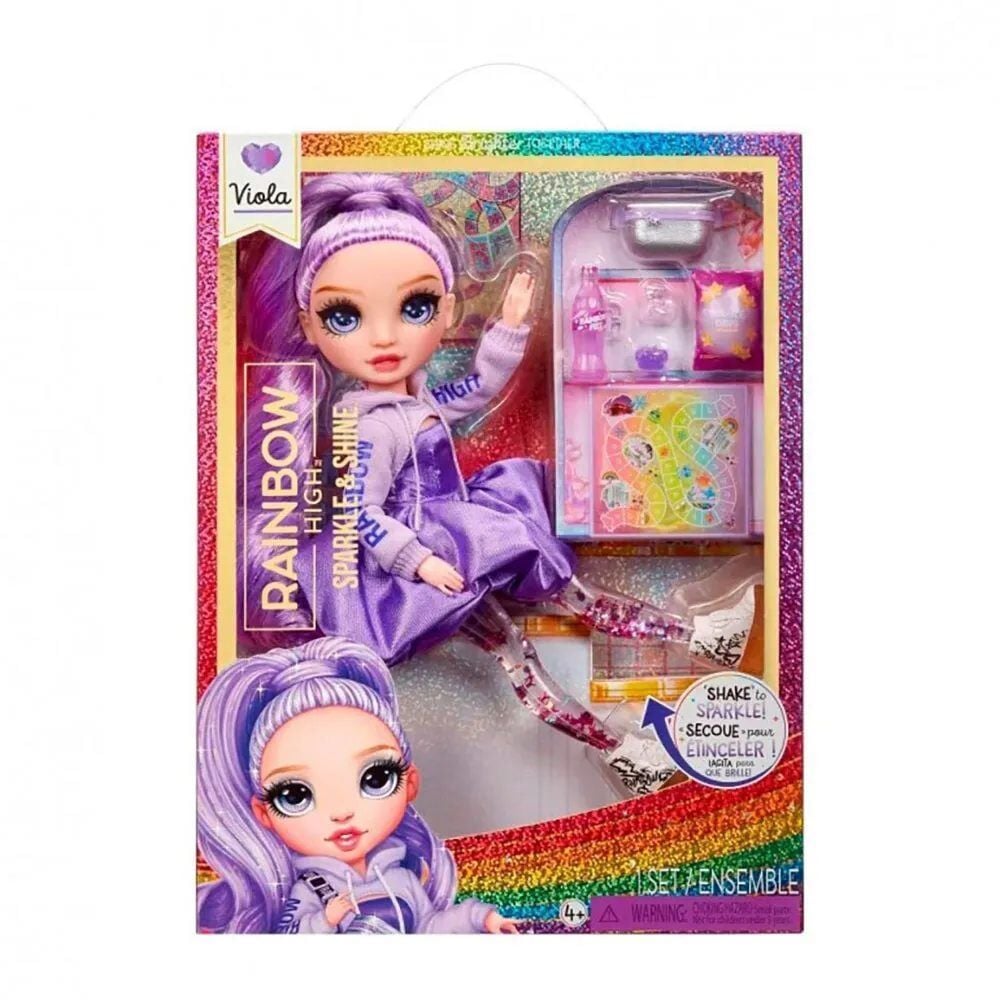 Mini Boneca Rainbow High Sparkle And Shine Fashion Doll - Viola