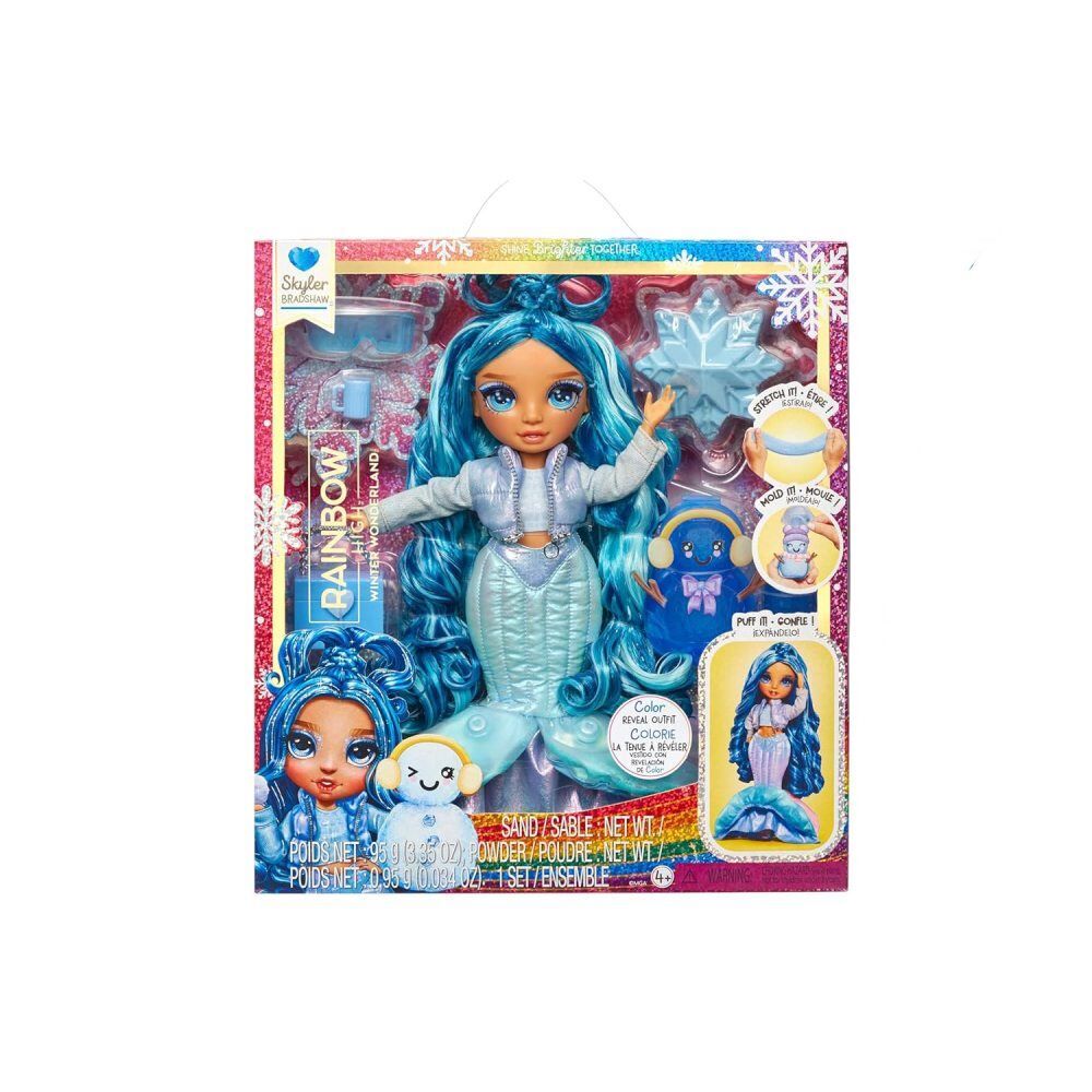 Mini Boneca Rainbow High Winter Wonderland Doll - Skyler Azul