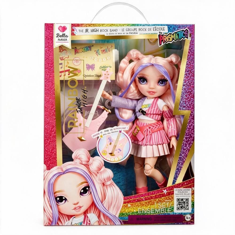 Mini Boneca Rainbow Jr High Rock Band Fashion Doll Bella