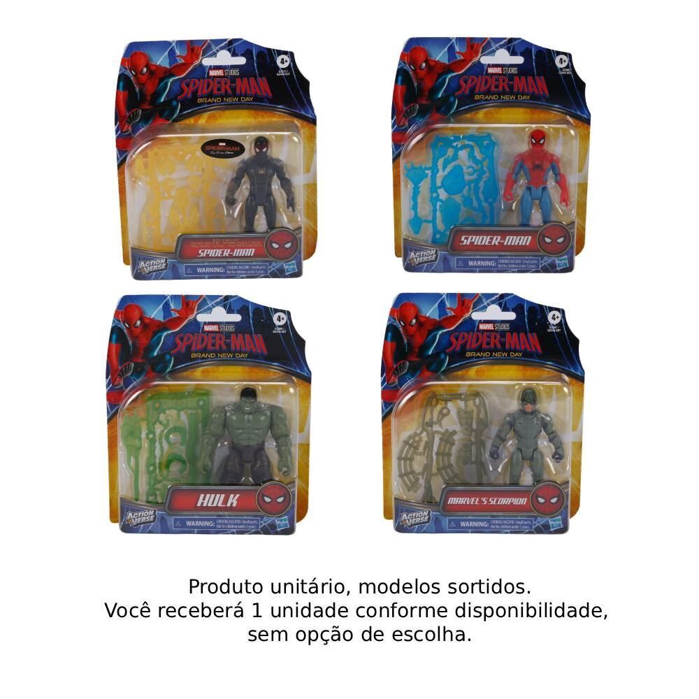 Mini Boneco com Acessórios Marvel Homem Aranha Um Novo Dia Hasbro