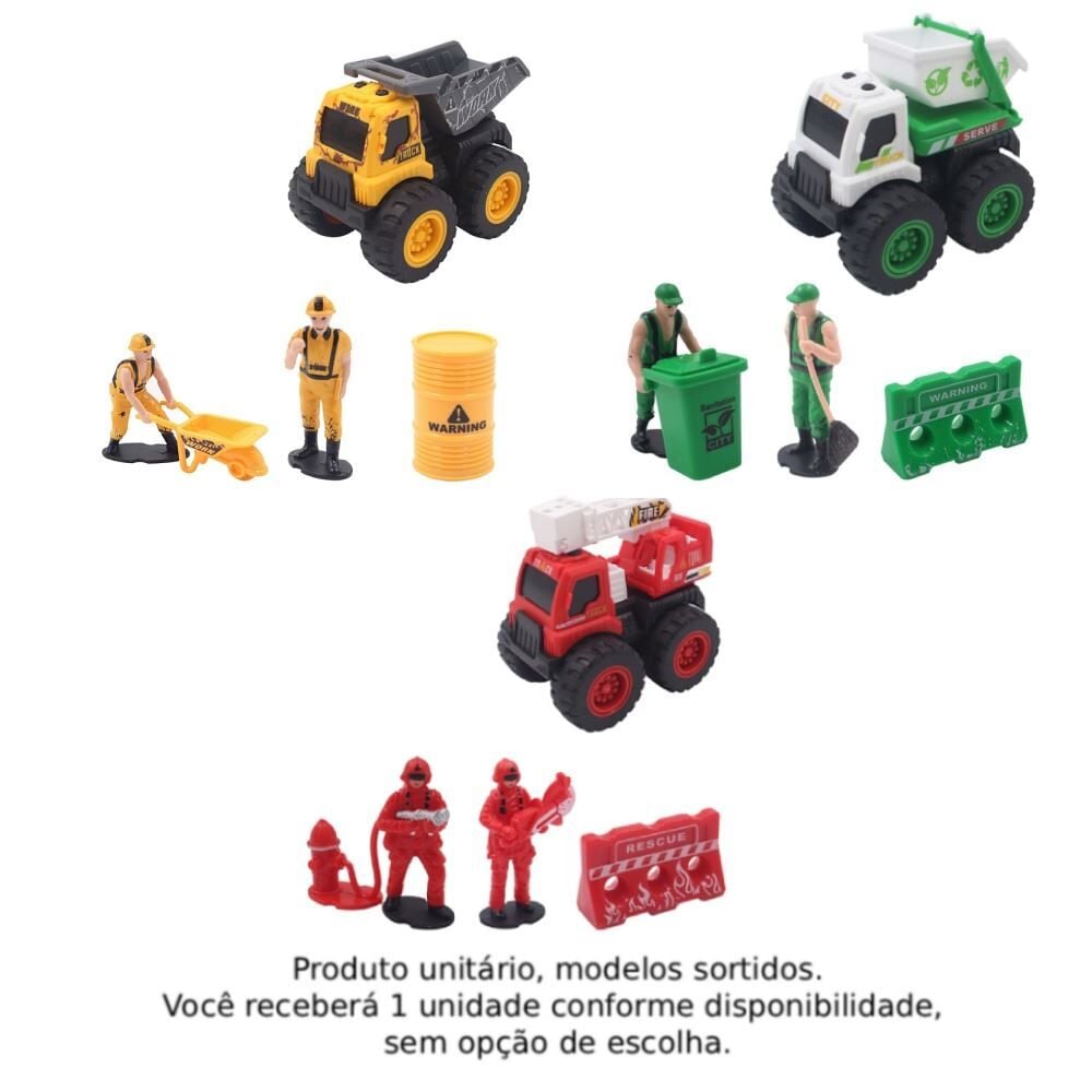 Mini Carrinho de Fricção com Bonecos Havan Toys - Sortido