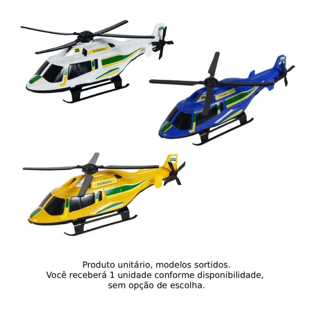 Mini Helicóptero Patriota Havan Bs Toys - Sortido