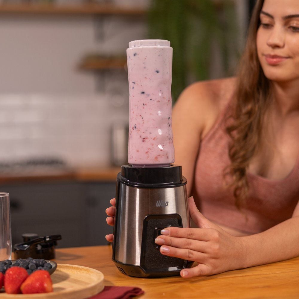 Mini Liquidificador Blender Go Wap Com 2 Copos Squeeze