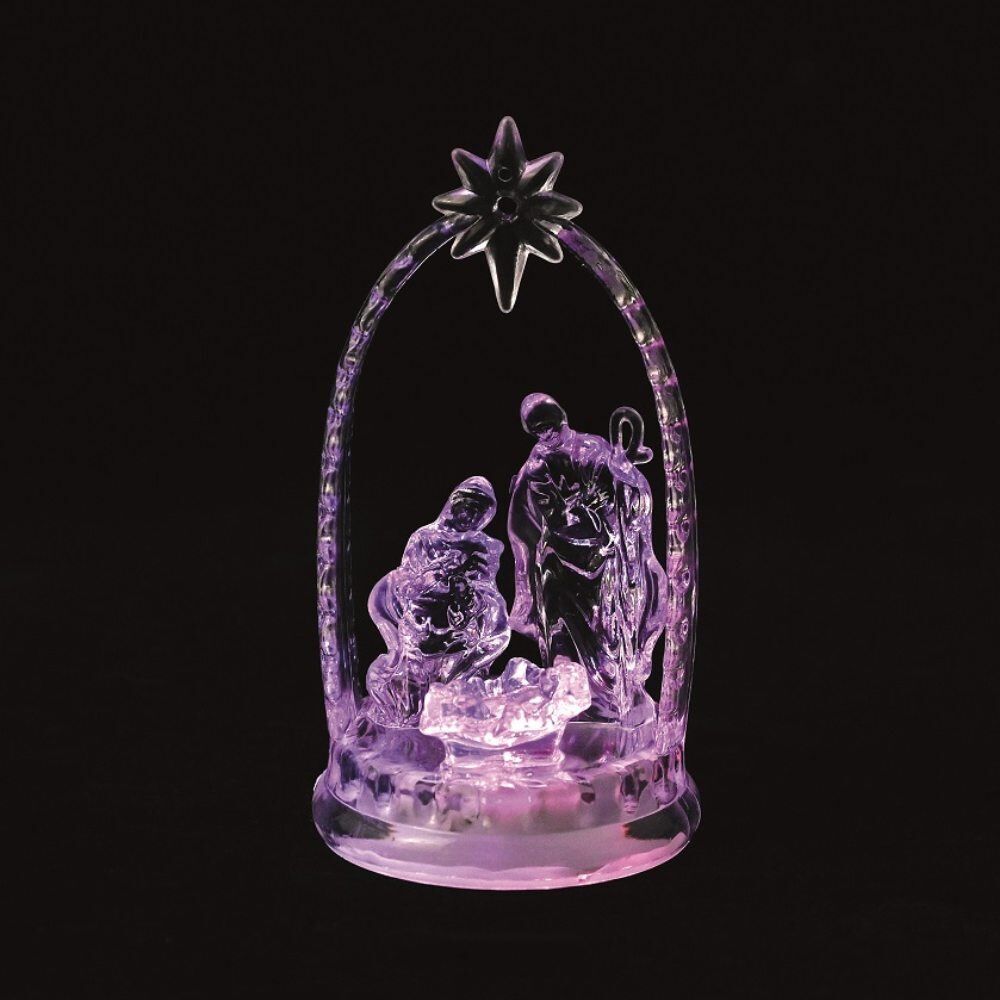 Mini Presépio Sagrada Família com Luz 11Cm Wincy Casa