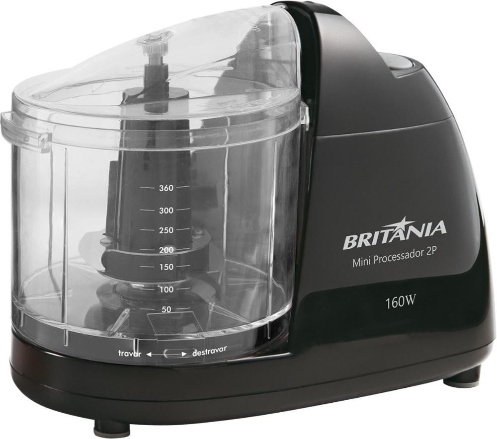 Mini Processador de Alimentos Britânia 360ml Função Pulsar 2P
