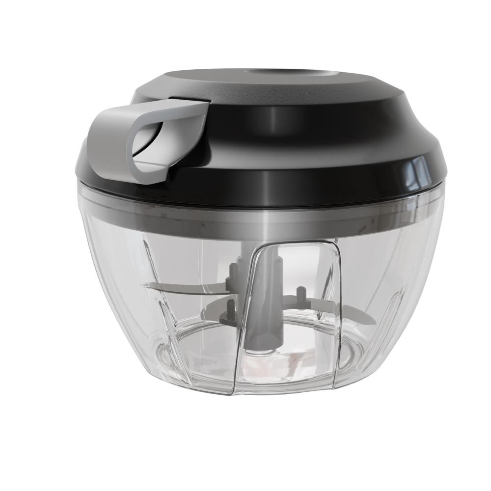 Mini Processador Manual Lyor 3 Lâminas 500Ml - Preto
