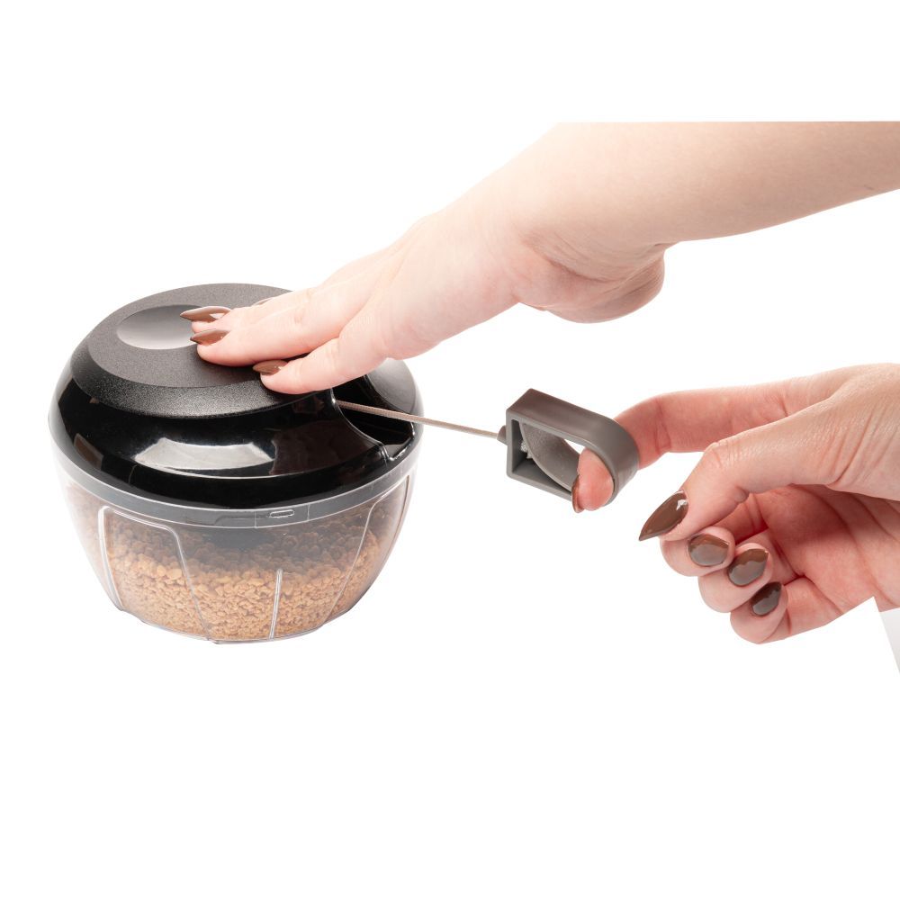 Mini Processador Manual Lyor 3 Lâminas 500Ml - Preto