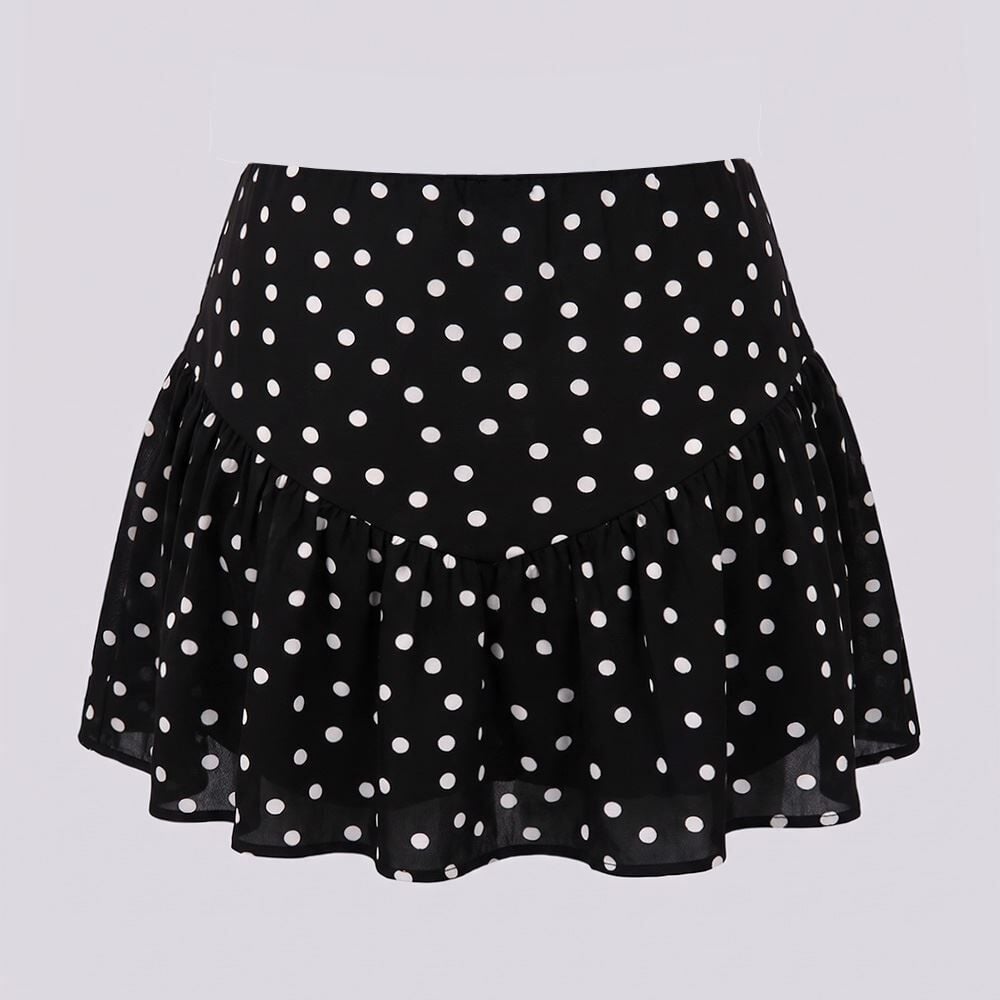 Mini Saia Feminina Com Babados Em Viscose Boby Blues