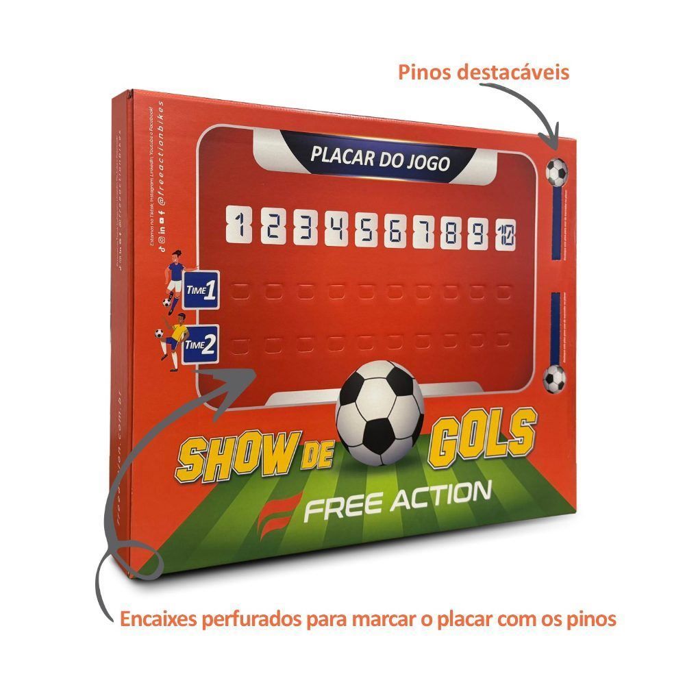  Mini Trave de Futebol Profissional Free Action Show de Gols