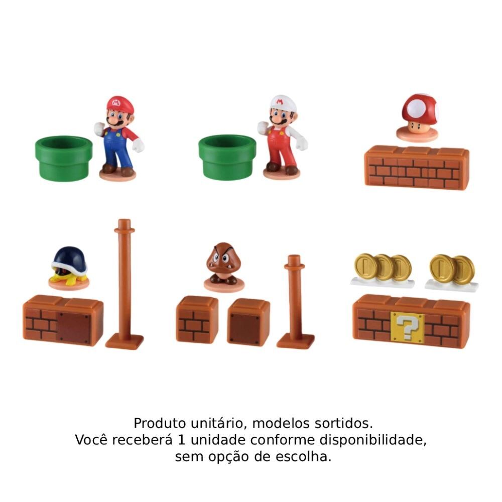 Miniatura Colecionável Super Mario Micro Game World Epoch - Sortido