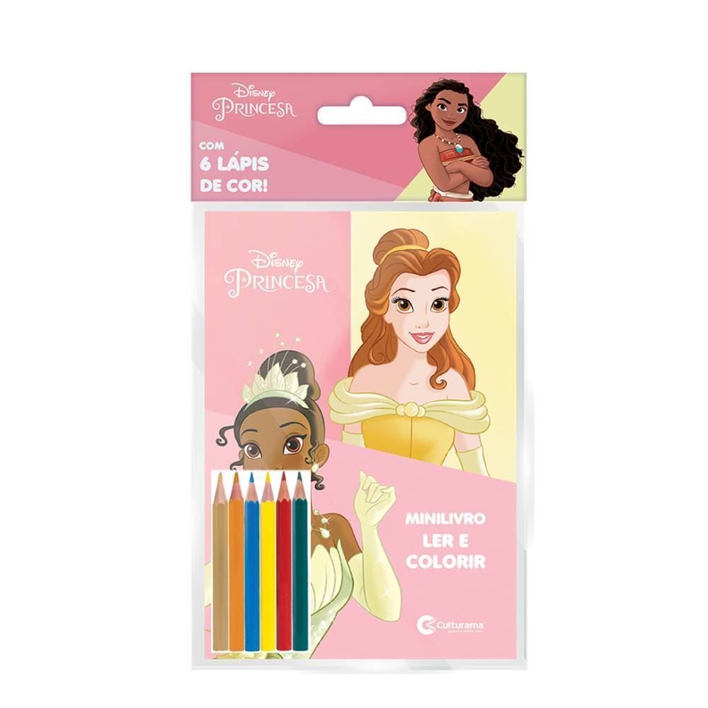 Mini Livro com Lápis Disney Princesas Volume 1 Culturama
