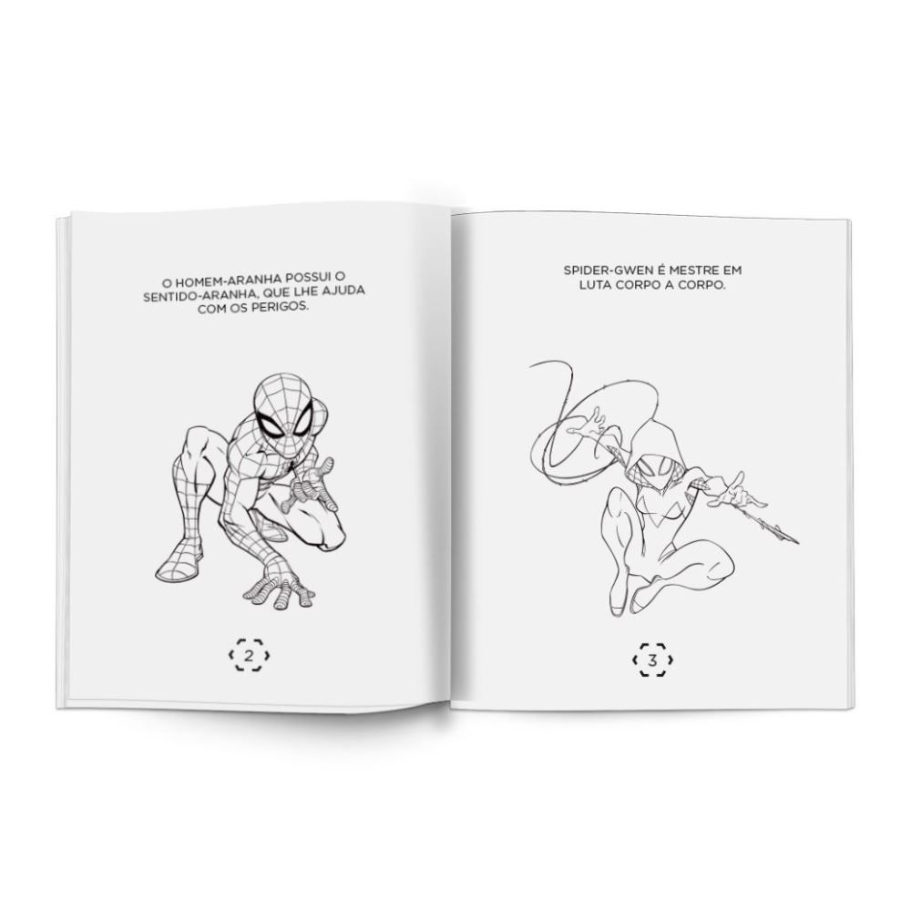 Mini Livro de Colorir com Lápis Homem-Aranha Culturama