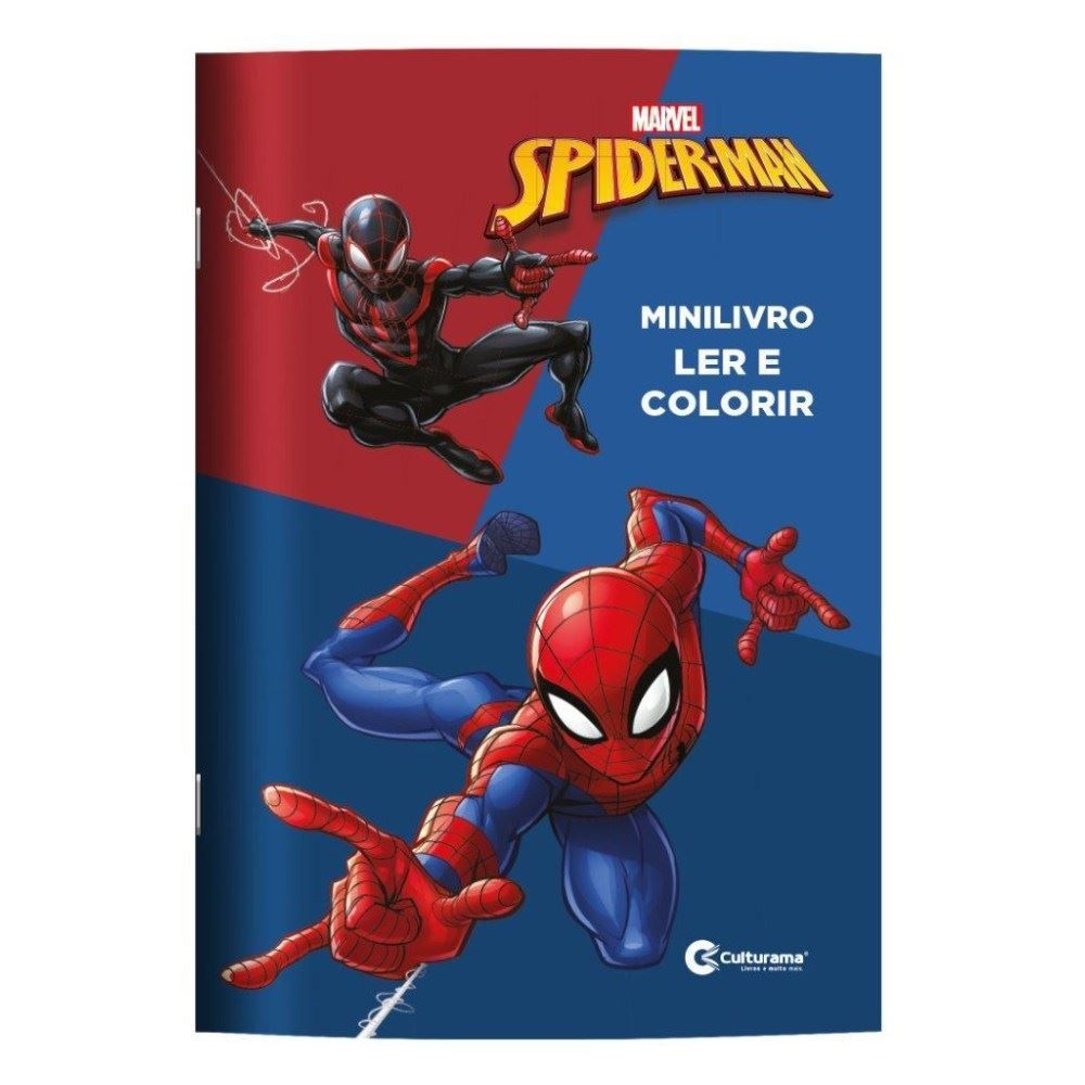 Mini Livro de Colorir com Lápis Homem-Aranha Culturama