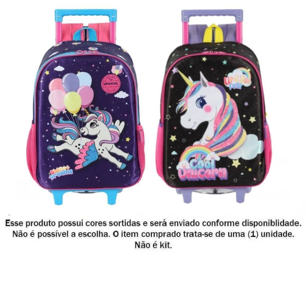 Mochila De Rodinha Unicórnio Infantil Luxcel - Sortido