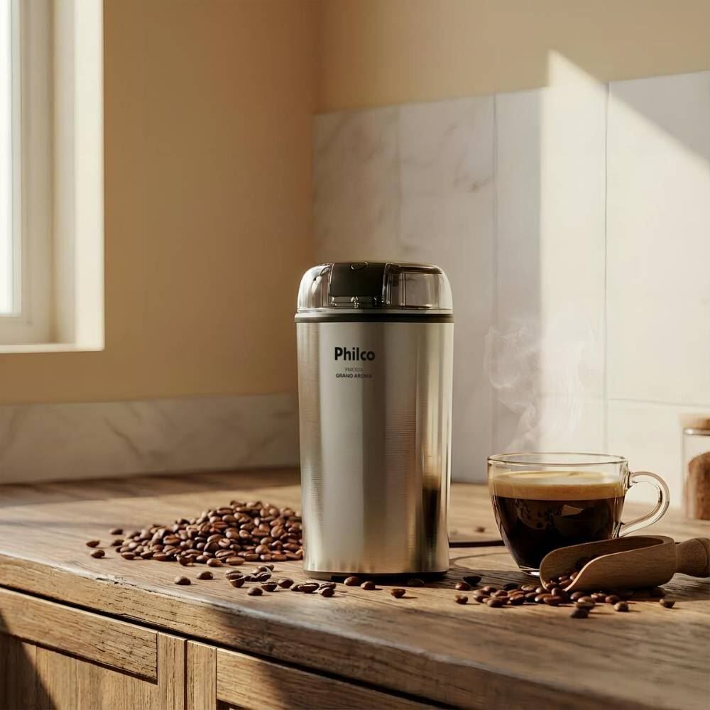 Moedor de Café Philco 60g Inox 200W Grano Aroma PMC02A