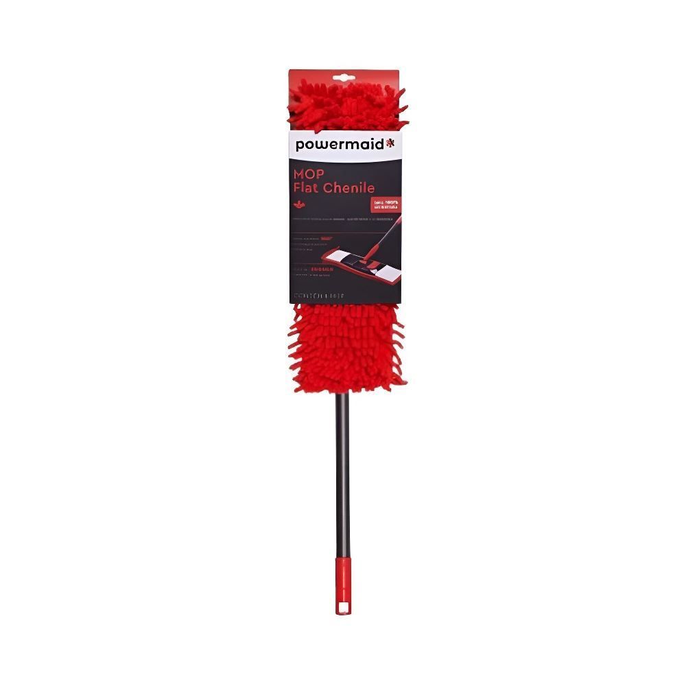 Mop Flat Chenile Camesa - Vermelho/Cinza