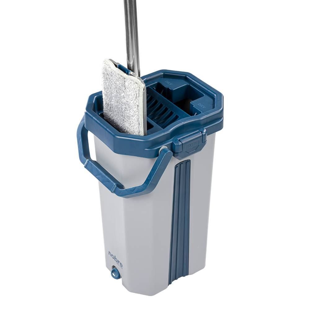 Mop Lava e Seca Flat Nobre Goedert 10 Litros - Azul e Cinza