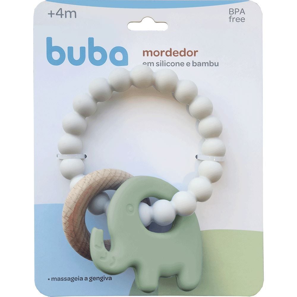 Mordedor Em Silicone E Banbu Buba - Elefante